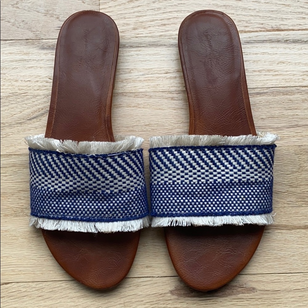 Universal Thread Slide On Sandals W/ Fringe Detail